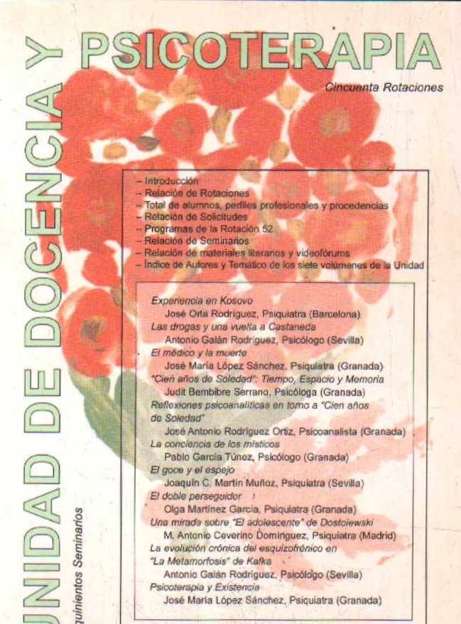 UNIDAD DE DOCENCIA Y PSICOTERAPIA 1500 SEMINARIO: 1999-2000 (GRANADA)