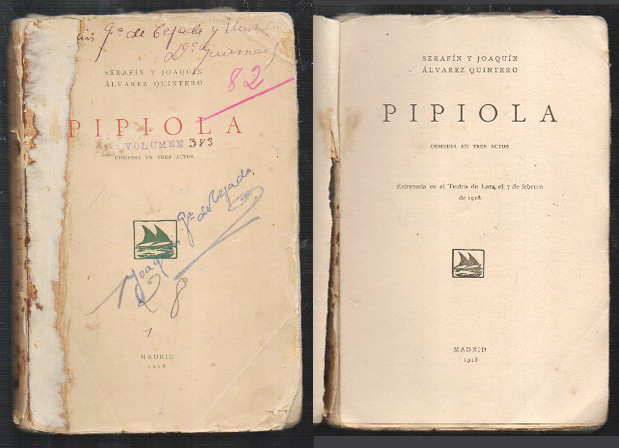 PIPIOLA - COMEDIA EN TRES ACTOS
