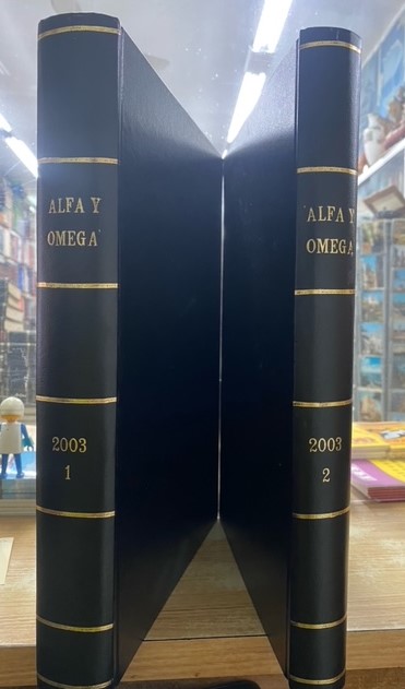 ALFA Y OMEGA. SEMANARIO DE INFORMACION RELIGIOSA. AÑO 2003, DEL Nº 335 AL Nº 383 (2 TOMOS)