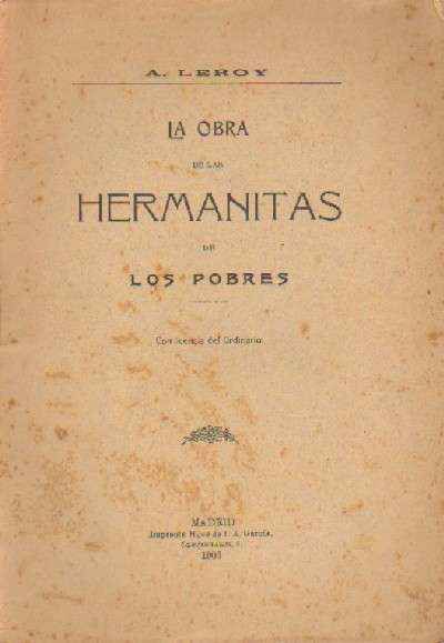 LA OBRA DE LAS HERMANITAS DE LOS POBRES