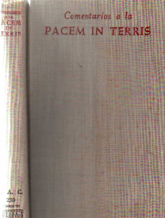 COMENTARIOS A LA PACEM IN TERRIS