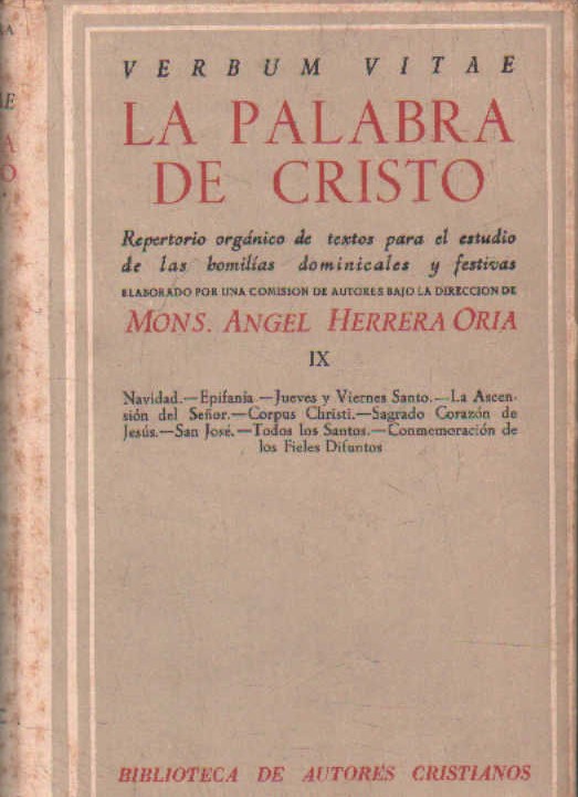 VERBUM VITAE. LA PALABRA DE CRISTO TOMO IX