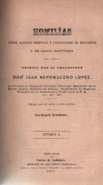 HOMILÍAS . TOMO 1