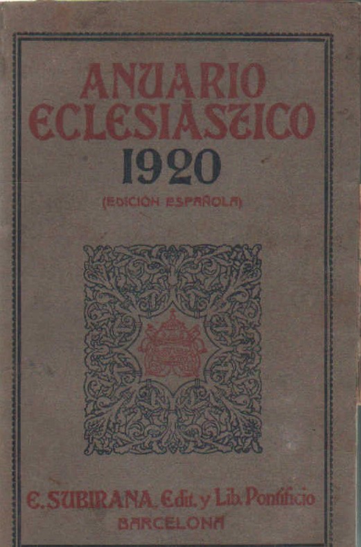 ANUARIO ECLESIÁSTICO 1920