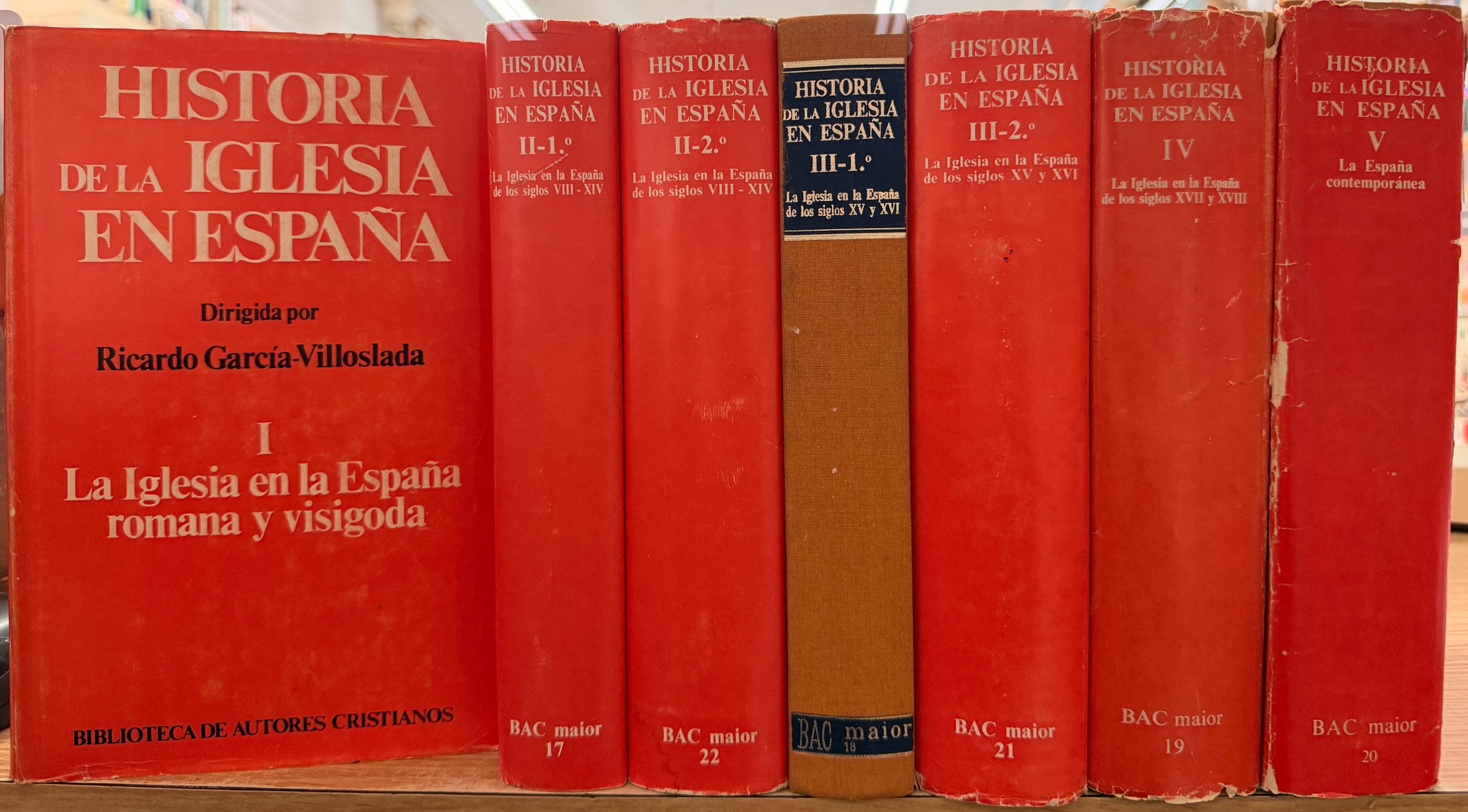 HISTORIA DE LA IGLESIA EN ESPAÑA (5 TOMOS EN 7 VOLUMENES)