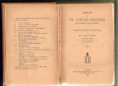 OBRAS DE FRAY LUIS DE GRANADA. TOMO I