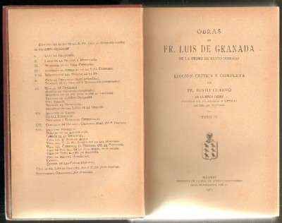 OBRAS DE FRAY LUIS DE GRANADA. TOMO IV