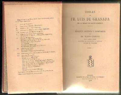 OBRAS DE FRAY LUIS DE GRANADA. TOMO V
