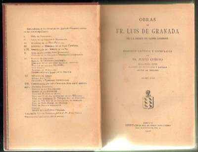 OBRAS DE FRAY LUIS DE GRANADA. TOMO VIII