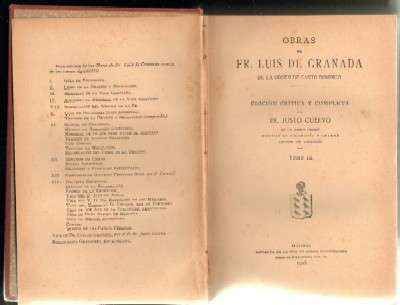 OBRAS DE FRAY LUIS DE GRANADA. TOMO IX