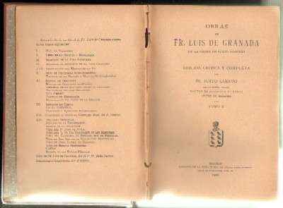 OBRAS DE FRAY LUIS DE GRANADA. TOMO X