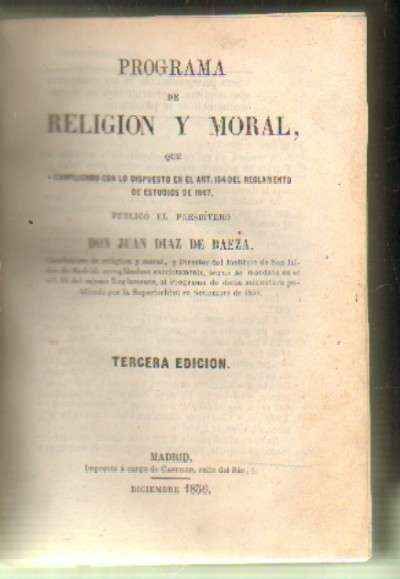 PROGRAMA DE RELIGION Y MORAL