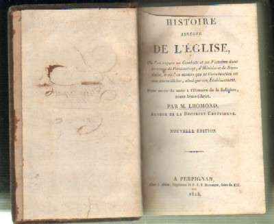 HISTOIRE ABREGEE DE L'EGLISE