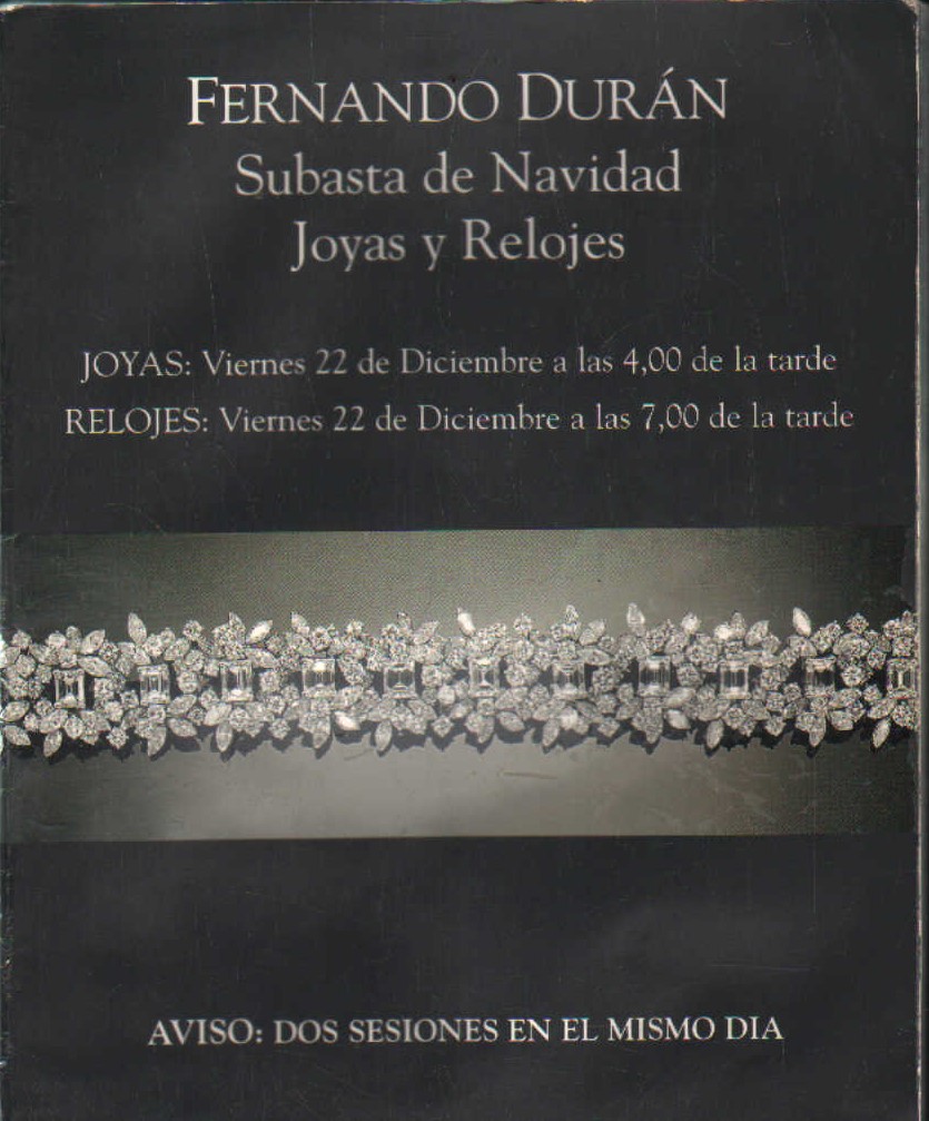 FERNANDO DURÁN JOYAS Y RELOJES DICIEMBRE DE 2000