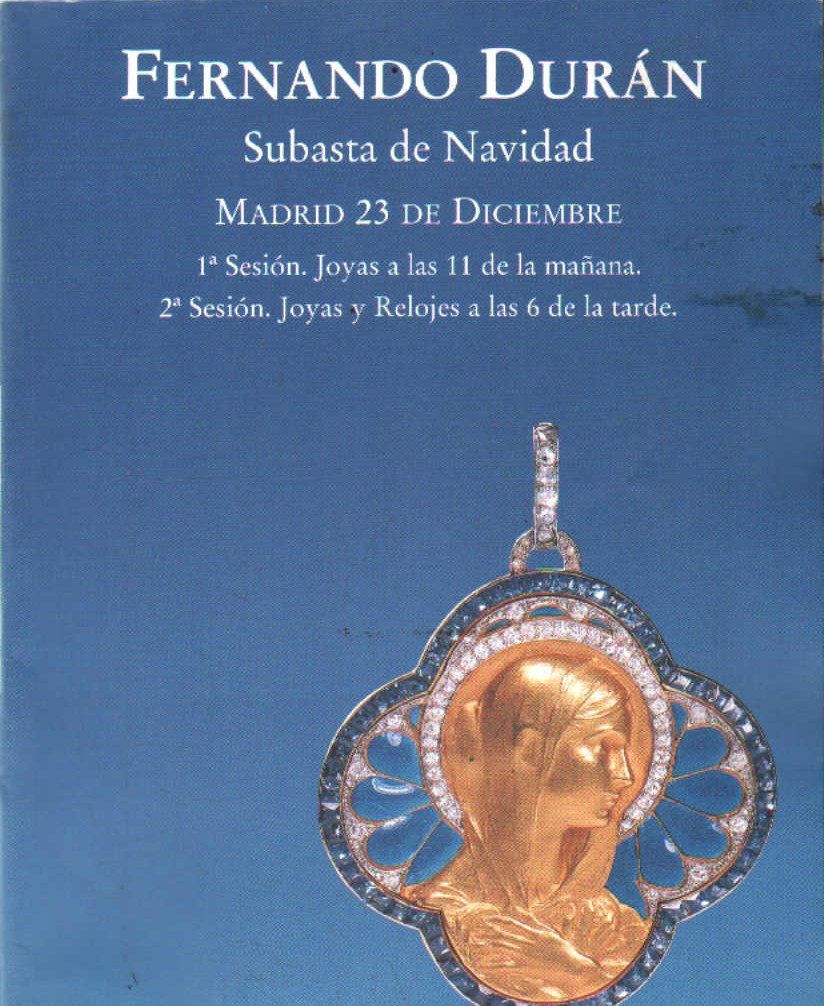 FERNANDO DURÁN JOYAS Y RELOJES SUB. 234, DICIEMBRE 2002
