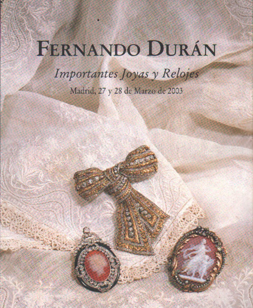 FERNANDO DURÁN JOYAS Y RELOJES SUB. 238, MARZO 2003