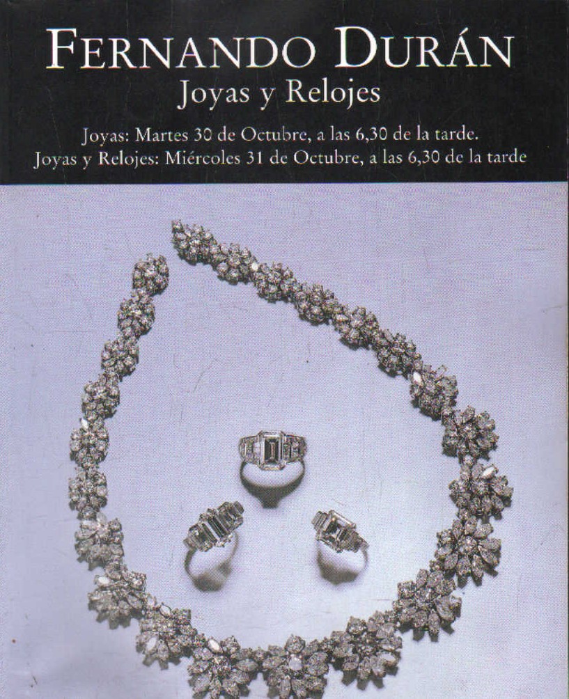 FERNANDO DURÁN JOYAS Y RELOJES, OCTUBRE 2001