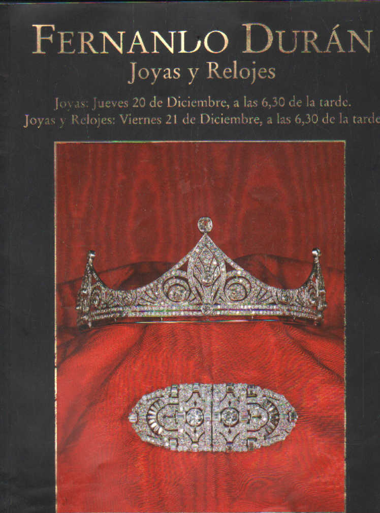FERNANDO DURÁN JOYAS Y RELOJES, DICIEMBRE 2001