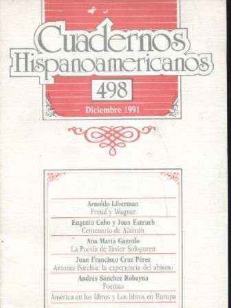 CUADERNOS HISPANOAMERICANOS. Nº 498. DICIEMBRE 1991-