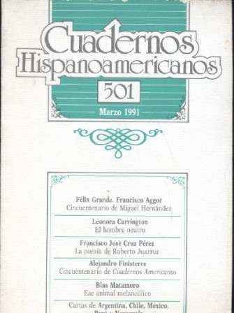 CUADERNOS HISPANOAMERICANOS. MARZO 1991. Nº 501