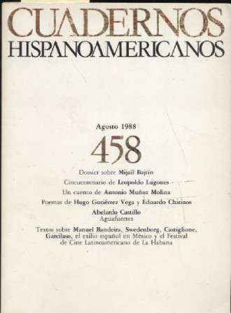 CUADERNOS HISPANOAMERICANOS. SEPTIEMBRE 1988. Nº 459