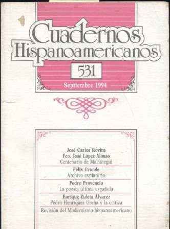 CUADERNOS HISPANOAMERICANOS. SEPTIEMBRE 1994. Nº 531
