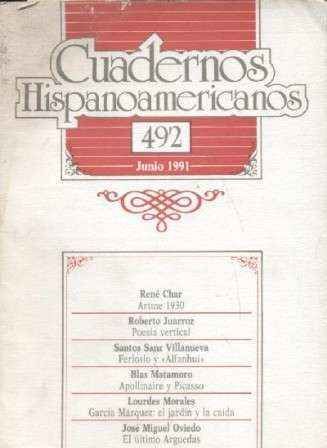 CUADERNOS HISPANOAMERICANOS. JUNIO 1991. Nº 492