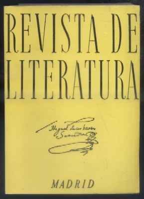 REVISTA DE LITERATURA INSTITUTO MIGUEL DE CERVANTES. TOMO XLII. Nº 83. ENERO-JUNIO 1980.