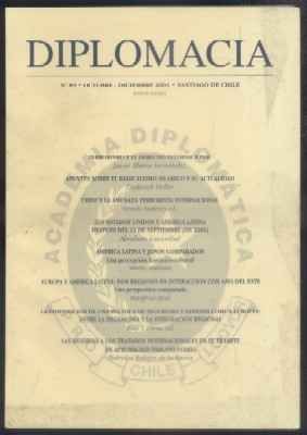 REVISTA DIPLOMACIA. Nº 89. 2001. PUBLICACION DE LA ACADEMIA DIPLOMATICA DE CHILE.