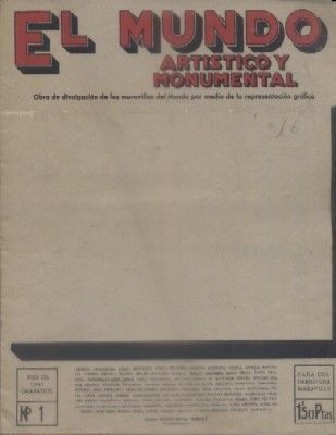 REVISTA EL MUNDO ARTISTICO Y MONUMENTAL Nº 1.