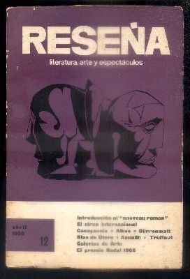 REVISTA RESEÑA. LITERATURA, ARTE Y ESPECTACULOS. ABRIL 1966 Nº 12.