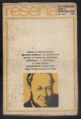 REVISTA RESEÑA. LITERATURA, ARTE Y ESPECTACULOS. JULIO 1971 Nº 47.