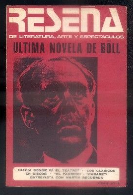 REVISTA RESEÑA. LITERATURA, ARTE Y ESPECTACULOS. DICIEMBRE 1972 Nº 60.