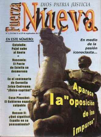 REVISTA FUERZA NUEVA. Nº 1214 DEL 11 AL 25 DE SEPTIEMBRE DE 1999.
