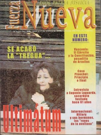 REVISTA FUERZA NUEVA. Nº 1223 DEL 30 DE ENERO AL 15 DE FEBRERO DE 2000.