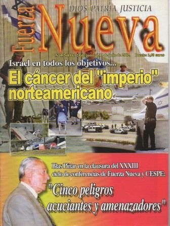 REVISTA FUERZA NUEVA. Nº 1268 DEL 23 DE JUNIO AL 13 DE JULIO DE 2002.