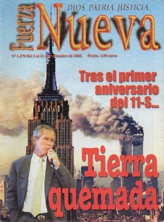 REVISTA FUERZA NUEVA. Nº 1270 DEL 3 AL 21 DE SEPTIEMBRE DE 2002.
