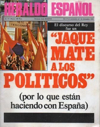 REVISTA HERALDO ESPAÑOL. Nº 77 - DEL 25 DE NOVIEMBRE AL 1 DE DICIEMBRE DE 1981.