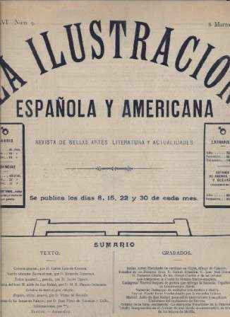 LA ILUSTRACION ESPAÑOLA Y AMERICANA. REVISTA DE BELLAS ARTES, LITERATURA Y ACTUALIDADES. 1912
