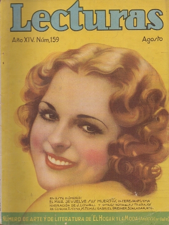 REVISTA LECTURAS  AÑO XIV Nº. 159 AGOSTO DE 1934