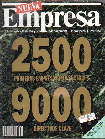 REVISTA EMPRESA Nº 359 NOVIEMBRE 1991 2500 EMPRESAS POR SECTORES 9000 DIRECTIVOS CLAVES