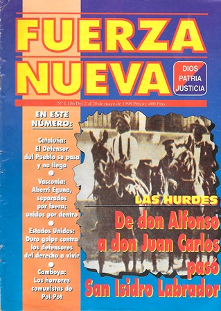 REVISTA FUERZA NUEVA. Nº 1186. MAYO 1998. DE DON ALFONSO A DON JUAN…
