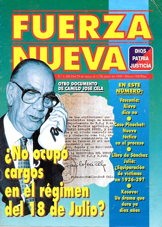 REVISTA FUERZA NUEVA. Nº 1208. MAYO-JUNIO 1999.