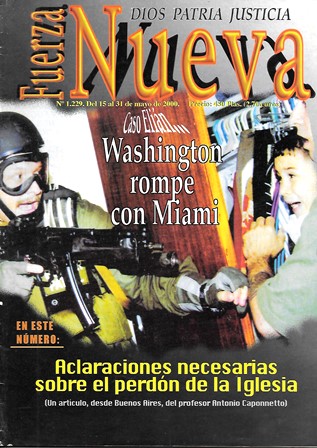 REVISTA FUERZA NUEVA. Nº 1229. MAYO 2000. CASO ELIAN…