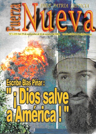 REVISTA FUERZA NUEVA. Nº 1255. SEPTIEMBRE-OCTUBRE 2001.