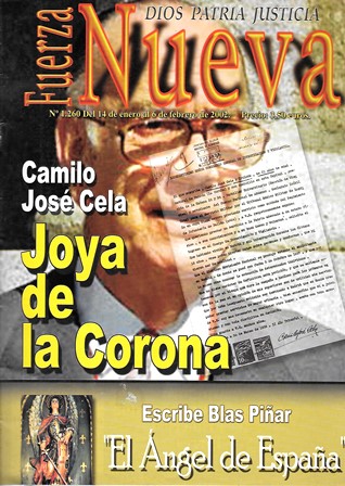 REVISTA FUERZA NUEVA. Nº 1260 ENERO-FEBRERO 2002. CAMILO JOSE CELA