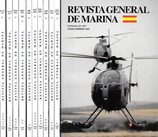 REVISTA GENERAL DE MARINA 10 TOMOS - AÑO 2020 TOMOS 278 (5) Y 279 (5)