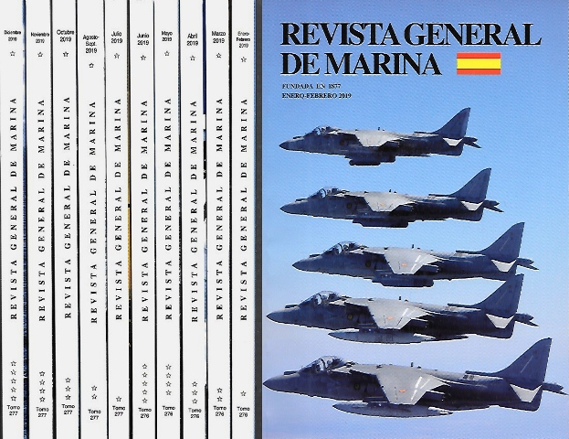 REVISTA GENERAL DE MARINA 10 TOMOS - AÑO 2019 TOMOS 276 (5) Y 277 (5)