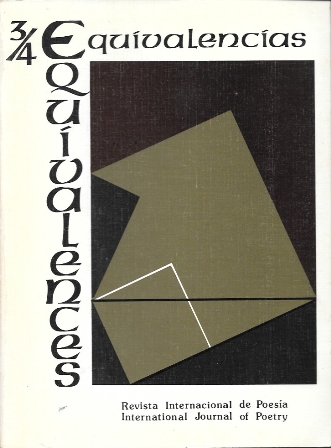 EQUIVALENCIAS REVISTA DE POESIA Nº 3/4 VERANO/OTOÑO 1982