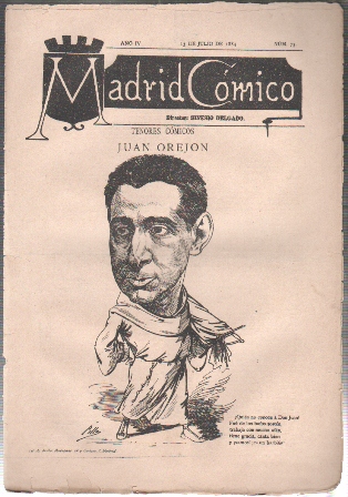 REVISTA MADRID COMICO AÑO IV - 13 DE JULIO 1884 Nº 73 (JUAN OREJON)